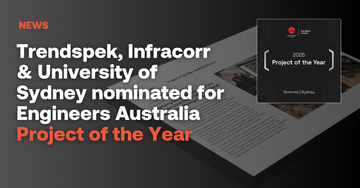 Trendspek, Infracorr & University of Sydney nominated for Engineers Australia Project of the Year 2025